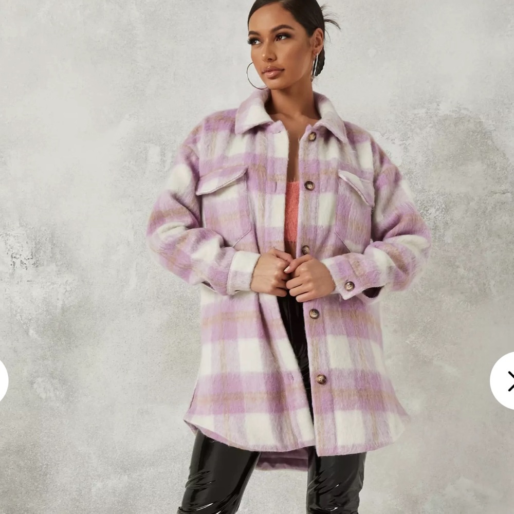 LILIC BRUSHED PLAID SHACKET